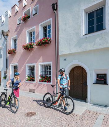 Biking through Brunico - Bruneck