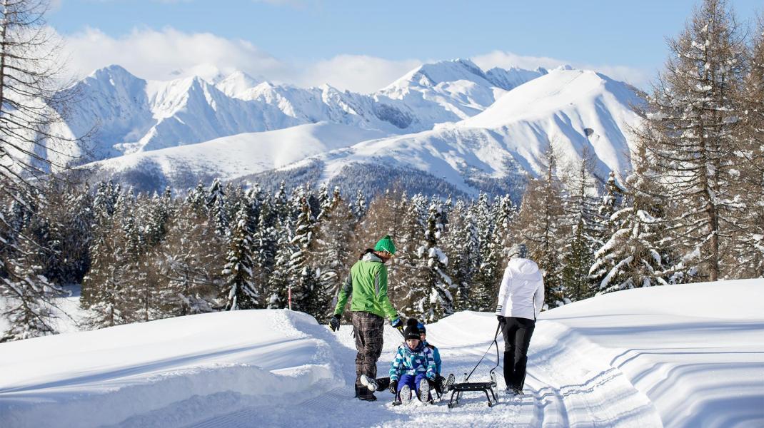 Tobogganing Family