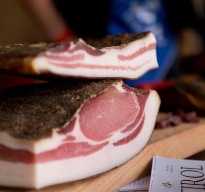 South Tyrolean Speck, a local kind of bacon