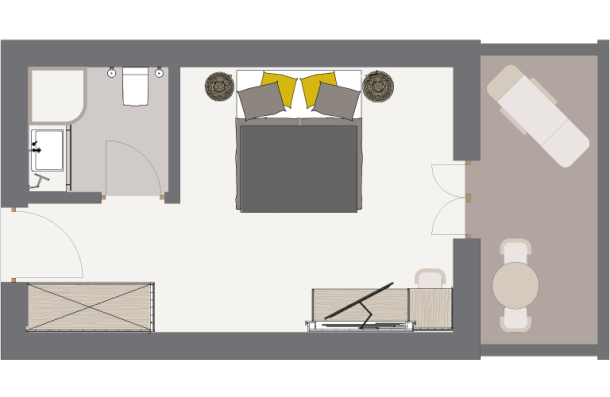 Grundriss Doppelzimmer Gitschberg