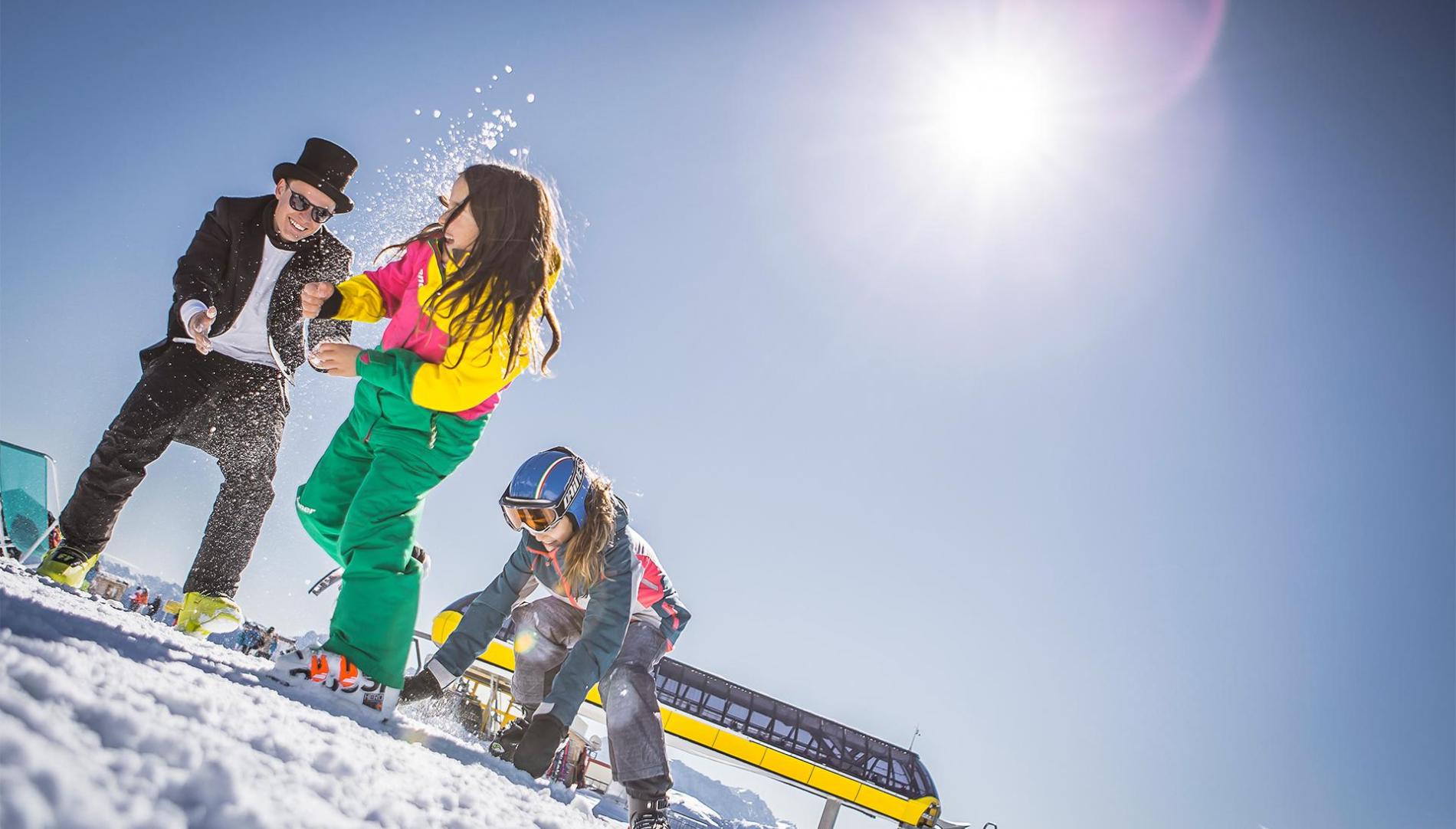 Skischule mit dem Cavaliere