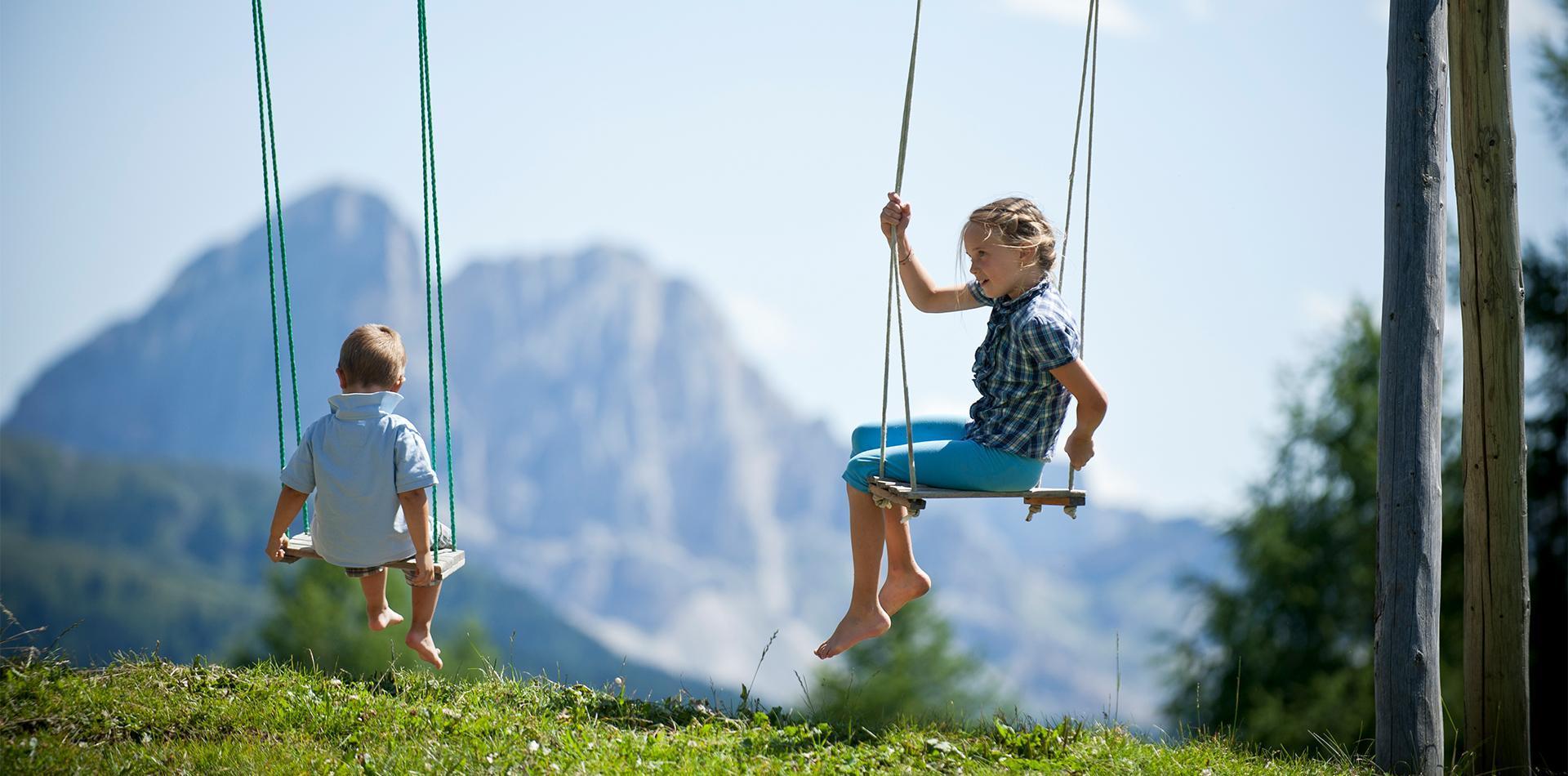 Children on swings