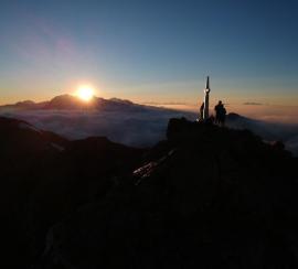 At the Peak of the Wilde Kreuzspitze